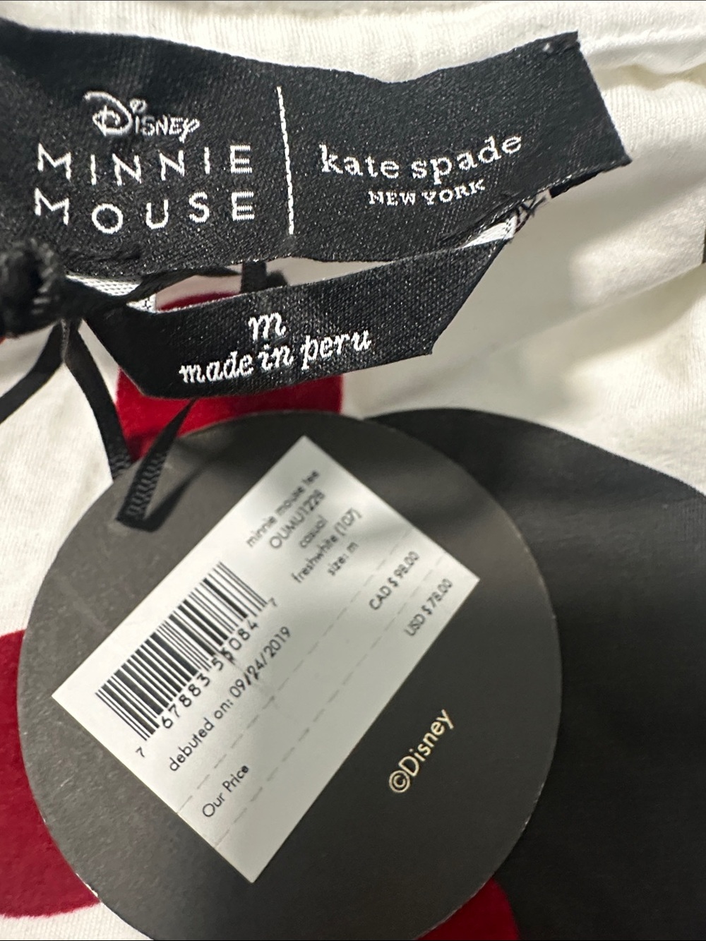 π NWT Kate Spade Minnie Mouse T-Shirt - Picture 3 of 4
